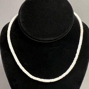 Vintage White Heishi Genuine Shell Necklace